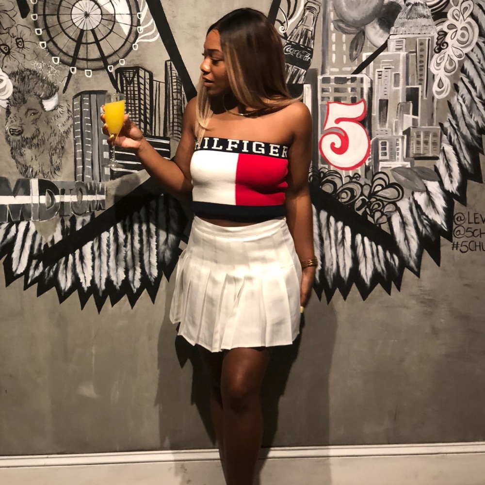 White pleated tennis skirt Size M